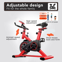 Bicicleta de Spinning Profesional para Gimnasio en Casa, Resistente, con Volante de Inercia de 4 Kg, Bicicleta de Ejercicio con Pantalla