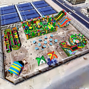 Parc d'activités <span class=keywords><strong>gonflable</strong></span> tout-en-un : combine des zones <span class=keywords><strong>de</strong></span> saut extrêmes, un parcours d'obstacles Ninja Warrior et des designs <span class=keywords><strong>de</strong></span> terrains <span class=keywords><strong>de</strong></span> <span class=keywords><strong>jeux</strong></span> créatifs - Product Image 2