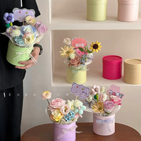 Boîte cylindrique en carton avec revêtement UV, emballage de luxe pour fleurs, boîte cadeau en gros pour fleurs, emballage de fleurs, boîte cadeau pour fleurs