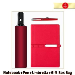 Edición 2025 Ideas de regalos de negocios: logotipo personalizado Ideas de regalos de negocios Taza térmica Unidad USB Paraguas Juego de cuaderno (BOLÍGRAFO) - Product Image 4