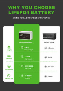 Batterie al litio LiFePO4 12V 100Ah 200Ah 300Ah ciclo profondo litio ferro fosfato batteria auto riscaldamento dente blu opzionale - Product Image 3