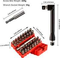 Jeu de 1 embout de sécurité haute dureté avec tige hexagonale de 1/4 pouce – Embouts anti-effraction Torx + Hex + Tri-Wing + Étoile + Clé à molette