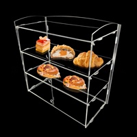 Vitrine à pain moderne en acrylique, démontable et assemblable, à plusieurs niveaux, avec étagère de rangement pour gâteaux