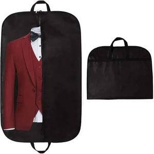 Foldable Non Woven Bathroom Garment <b>Bag</b> with Clear Window 60*100HCM Hanging Dress Coat Suit <b>Bag</b> Zipper Custom Logo Available - Product Image 2