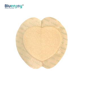 Bluenjoy แผ่นซิลิโคนสีเงินพันแผลพร้อมกาวเส้นขอบนุ่ม7 "x 7" รูปหัวใจตกแต่งด้วยกาว - Product Image 2