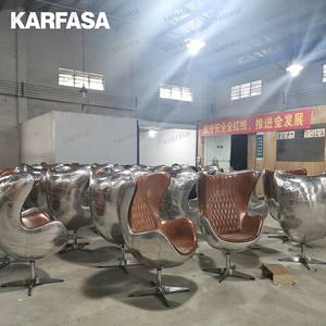 Godfather-Film Inspirierter Industrie-Leder-Drehsessel mit Edelstahl-Basis, Hoher Rückenlehne für Zuhause oder Büro - Product Image 6