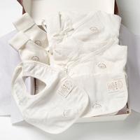 Disques de coton biologique pour nouveau-nés, 10 pièces, mélangés, coffret cadeaux pour bébés, certificat de GOTS