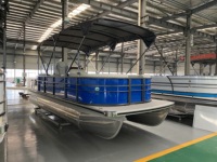 Nouveau mini bateau de course en aluminium de 17 pieds/5.2m avec terrasse pour les loisirs en plein air en famille, la pêche et le divertissement sportif