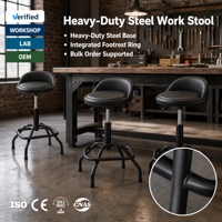 Tabouret de travail ergonomique réglable en hauteur avec siège pivotant pour atelier, établi, ligne d'assemblage, usage domestique, vente en gros, personnalisable et durable