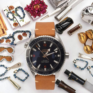 Bracelet de montre HQ Sport Unique en cuir de vachette souple, classique, durable, flexible, respirant, lisse, réglable, vintage, 24 mm - Product Image 3