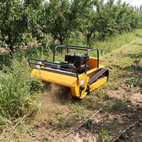 Tondeuse à fléaux télécommandée 1000 mm avec lame à neige en option pour herbe et broussailles trop hautes