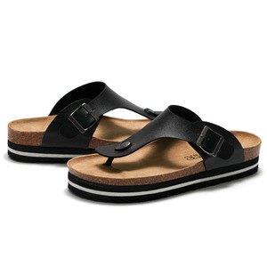 Outdoor Lady's High <b>Platform</b> Flip Flop Cork Foot-bed Comfort Sandals Summer Bio Slides with Soft Cushion - Product Image 3