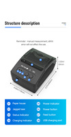 Printer Bill Mini Dot Matrix 58mm Grosir 203/300dpi 70mm/detik Hitam Putih Kertas Thermal Mobile dengan Antarmuka USB