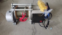 Treuil électrique en aluminium avec télécommande, palan électrique à câble métallique 60m 1T