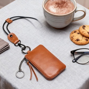 Monedero Compacto de Cuero PU 2026 con Textura de Dibujos Animados, Cierre de Cremallera, para Colgar del Cuello, Uso Diario, Tarjetero, Llavero, Mini Suave - Product Image 4