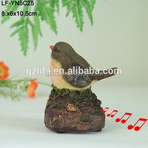 Zoom animal statue motion sensor canto bird fancy decorations, vendita calda regali resina bird animal model - Product Image 5