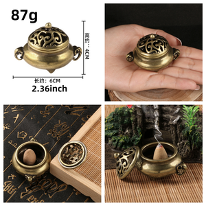 黄铜香炉摆件蜗牛香炉香炉家居用品收藏 - Product Image 4