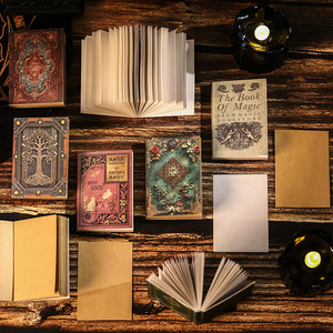 2 Libros/paquete, Mini <span class=keywords><strong>Libro</strong></span>, Set de Materiales, Serie de Librería Mágica Antigua, Set de Notas - Product Image 3