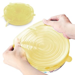 Tapas Elásticas de Silicona de Varios Tamaños, Expandibles, Duraderas y Reutilizables, Envoltura Elástica de Silicona para Tazas, Tazones, Platos y Ollas - Product Image 3