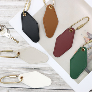Porte-clés en cuir PU avec pendentif losange en laiton, élégant, pour clés de voiture et sac, idéal pour <span class=keywords><strong>la</strong></span> décoration quotidienne et comme cadeau - Product Image 3
