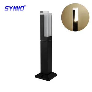 110V 220V Modern IP65 Waterproof Aluminum Pillar Bollard Lights Outdoor Garden LED Lawn Light For Landscape Pathway