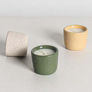 Portavelas de Cemento Creativo para Aromaterapia, Lujoso y Único, Multicolor, Decoración Navideña para Interiores, Portavelas Vacío - Product Image 4