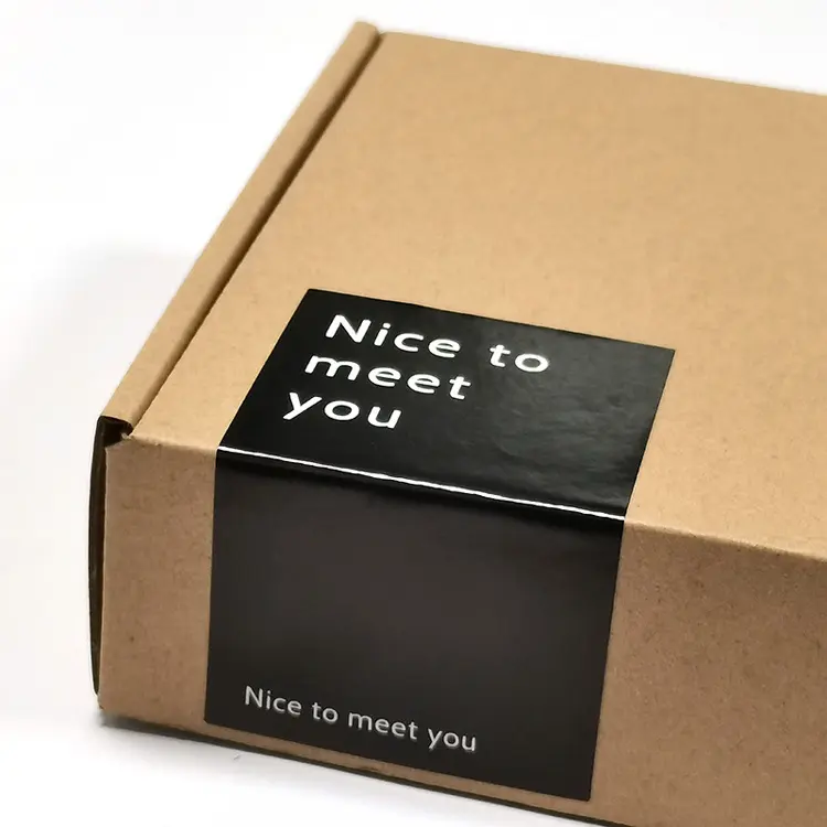 50 매 흑백 직사각형 종이 스티커 맞춤형 선물 상자 봉인 라벨 봉인 스티커