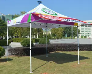 Sunshine Logo Kustom Toldo Plegable 3X3 Kanopi Besar Lipat Tenda Luar untuk Dijual Tenda Gazebo dengan Dinding Samping