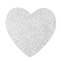 Set de table en PVC en forme de cœur, motif ajouré doré, pour la Saint-Valentin, Pâques, mariage, décoratif, multicolore