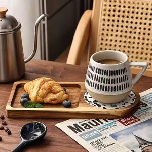 แก้วกาแฟสโตนแวร์วินเทจพร้อมโลโก้ปรับแต่งได้ ปลอดภัยสำหรับอาหาร ใช้กับเครื่องล้างจาน/ไมโครเวฟได้ เหมาะสำหรับชา/กาแฟ ของตกแต่งบ้าน ของขวัญทางธุรกิจ - Product Image 3