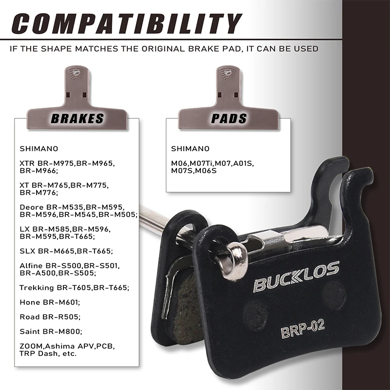 Plaquettes De Frein à Disque Vélo – 2 Paires, Semi-métalliques, Compatibles Shimano
