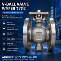 Válvula de Control de Segmento V-Port Serie V, Cuerpo de Acero al Carbono CF8M-316SST A216 Gr WCB