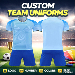 Ensemble d'uniformes de football personnalisés, imprimé lignes géométriques, maillot à col en V, short, plusieurs options de couleurs - Product Image 2