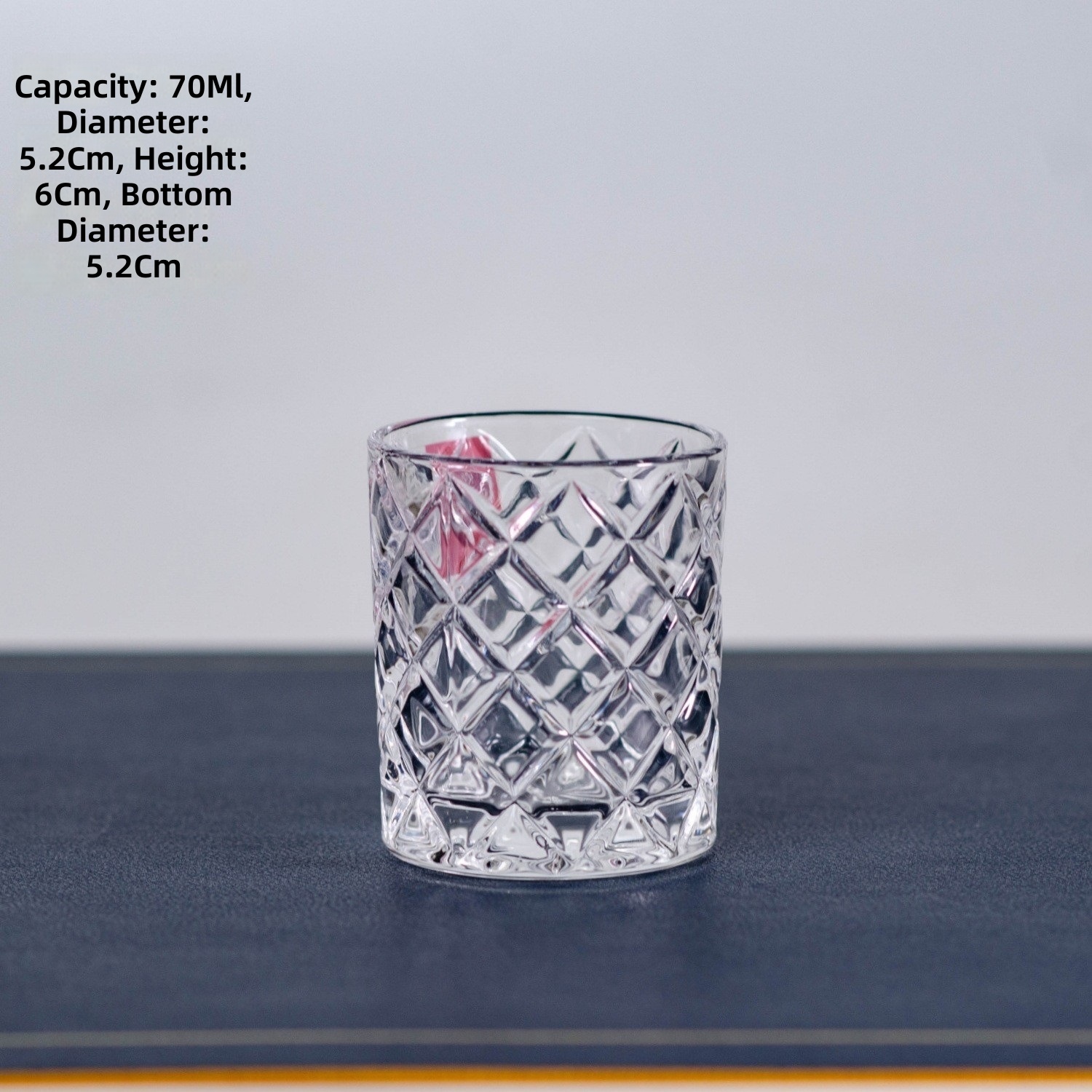 Grid crystal shot glass 70ml
