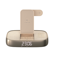 KUANGXIANG Gadgets de style de vie pour usage quotidien, haut-parleur sans fil 5-en-1, station de charge sans fil avec support pour téléphone et lumière LED de chevet