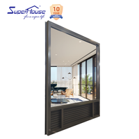Ventana Fija de Aluminio de Diseño Moderno con Doble Vidrio de Argón de Baja Emisividad y Ventanas Grandes