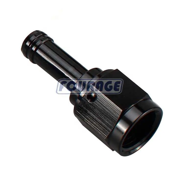 Push On Hose Barb Fitting Aluminum Straight Female AN6 to 3/8" Barb Fuel Hose Fitting Adapter
