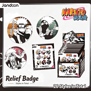 Caja de 12 unidades de coleccionables ninja de anime japonés al por mayor, Jandoon NA-RU Shinobi World Ethereal Vision, con insignia en relieve, tipo caja sorpresa - Product Image 1