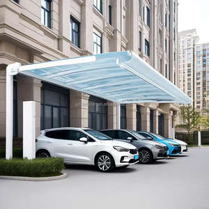 Abri d'<span class=keywords><strong>auto</strong></span> imperméable en métal enduit de PVC Cadre en fibre de verre durable Tente de <span class=keywords><strong>garage</strong></span> Voitures pliables de luxe Pergola extérieure Patio PC Sail - Product Image 5