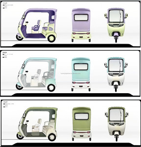 Nouveau design de tricycle à 3 roues, 60V 800W, tricycle pour adultes avec toit, type moto - Product Image 2