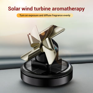 Ambientador de Coche con Energía Solar en Forma de Molino de Viento, Decoración para el Tablero, Aromaterapia, Rotación, Fragancia para el Aire del Coche - Product Image 4