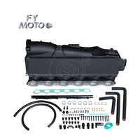 Collecteur d'admission noir ALL CAST pour refroidisseur d'air de charge Gen 2 B58 BMW M340i B58 G20 G29 Supra A90 3.0T 2020+ avec couvercle hexagonal