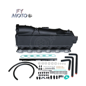 Black ALL CAST INTAKE MANIFOLD untuk Gen <span class=keywords><strong>2</strong></span> B58 Charge air Cooler Intake BMW M340i B58 G20 G29 Supra A90 3.0T 2020+ Penutup Heksagonal - Product Image 3