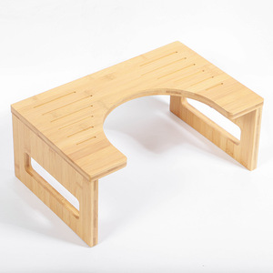 <b>Bamboo</b> Toilet <b>Stool</b> 43x28x18cm Anti Slip Bathroom Footstool For Comfortable Use - Product Image 4