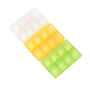 Customizable Colors and Logos 8-Compartment Medicine Box Dustproof Plastic Material