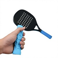 Poignée de raquette de pickleball et de tennis en silicone imperméable absorbant les chocs, design hexagonal en nid d'abeille, pour enfants, haute élasticité