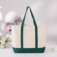 Sac fourre-tout promotionnel en toile grande capacité, personnalisable, vierge, bicolore, pour événements, cadeaux, vente en gros