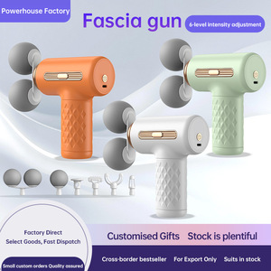 Mini pistolet de massage à double tête pour la relaxation musculaire à domicile, pistolet de massage fascia portable pour le cou et les cervicales, masseur USB - Product Image 1