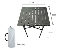 Table de camping multifonctionnelle de haute qualité et enroulable la plus populaire Table en bois et en aluminium