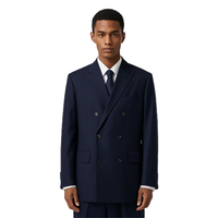 Vestes sur Mesure Modernes Unies Haute Couture, Veste de Costume Noire pour Hommes d'Affaires en Laine Italienne Haut de Gamme